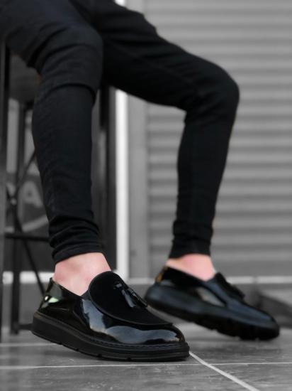 ER0005 Bağcıksız Yüksek Taban Siyah Taban Klasik Süet Detaylı Püsküllü Corcik Erkek Ayakkabı