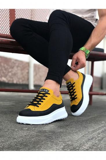 WG507 Siyah Sarı Erkek Ayakkabı