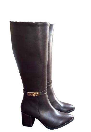 Jeoli Kahverengi Cilt Topuklu Çizme