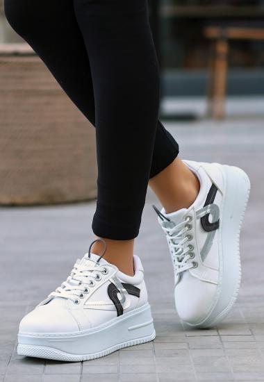 Ziana Beyaz Cilt Bağcıklı Spor Ayakkabı