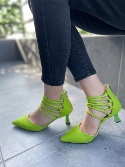 Miyda Yeşil Cilt Topuklu Ayakkabı